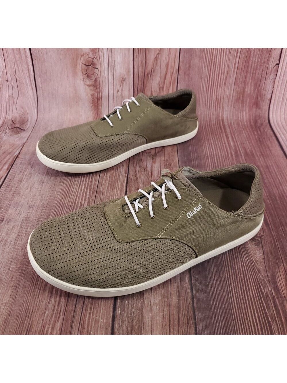 *READ* Olukai Nohea Moku Mens Size 12 No Tie Slip On Casual Sneakers Shoes